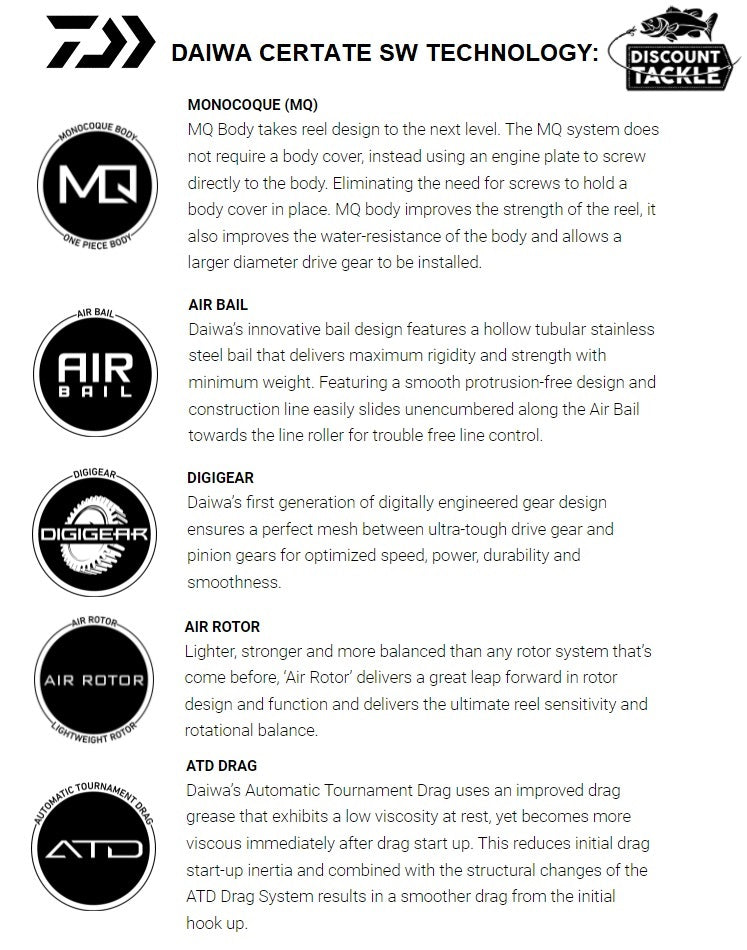 Daiwa Certate SW G Saltwater Spinning Reels